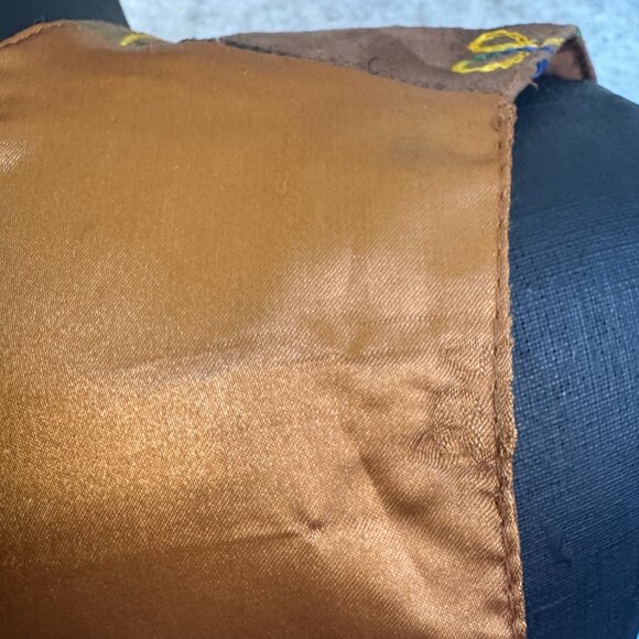 American Flirt Vintage Embroidered Patchwork Leather Vest - Medium - Picture 5 of 7